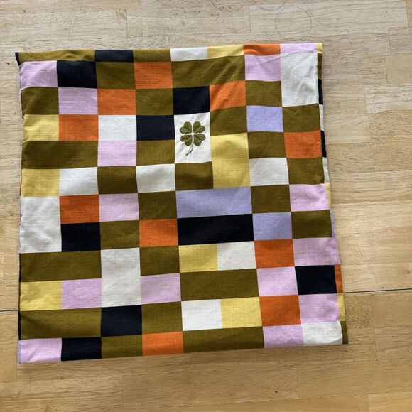 Ikea Mavinn Limited Edition Cushion Pillow Covers X2 Cat & Check Pattern Mod EUC - Picture 2 of 11